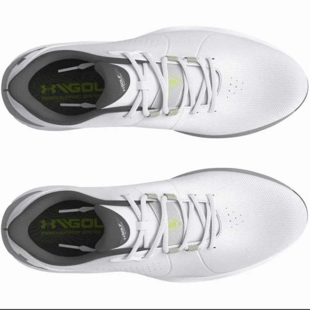 Under Armour HOVR Drive Pro Golf Shoes Men Size 11.5 3026919-100 White / Gray - Picture 4 of 5